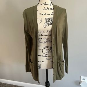 Summer & Sage Green Long Cardigan
